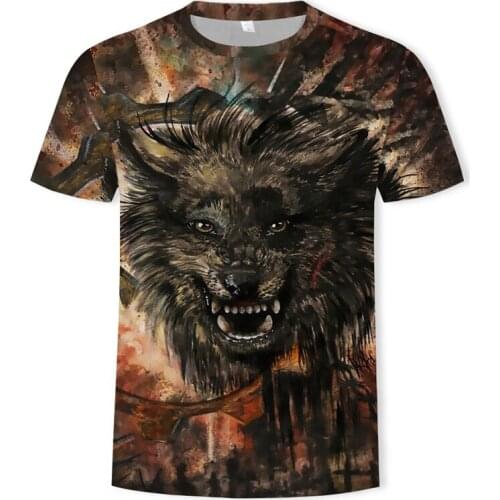 3d Printed New T-shirt Mens Shirt Anger Shirt Animal O-collar Sportswear Mens 2021 Summer Blazer