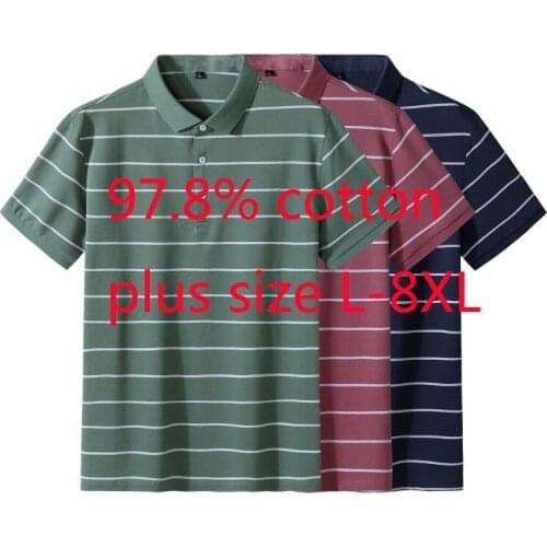 New Arrival Super Large Summer Young Men Oversize Fashion Casual Short Sleeve Striped T Shirt Plus Size LXL2XL3XL4XL5XL6XL7XL8XL