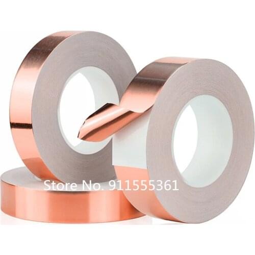 30M*0.06mm Single Electric Conduct Self-Adhesive Copper Foil Tape for Magnetic Radiation Electromagnetic Wave Free shipping