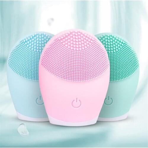 100 Pcs Electric Face Cleansing Brush Waterproof Deep Pore Facial Clean Brush Silicone Face Cleanser Massage Skin Care Wholesale