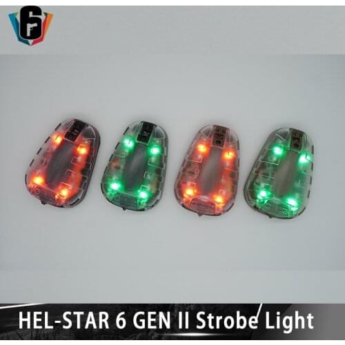 Tactical Airsoft HEL STAR 6 Helmet Light Gen II Signal Green Red IR Strobe Light Survival lamp Fast Helmet Accessories