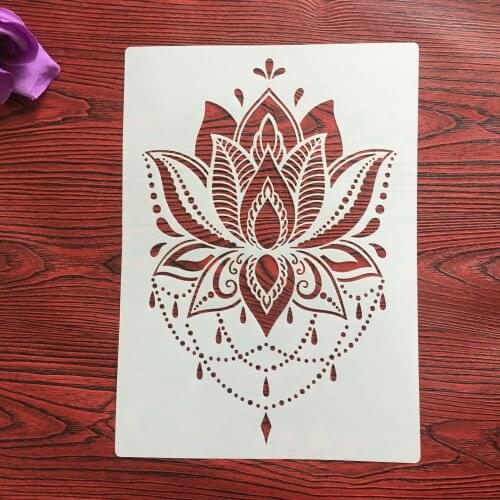 A4 29 * 21cm Mandala flower DIY Stencils Wall Painting Scrapbook Coloring Embossing Album Decorative Paper Card Template,wall