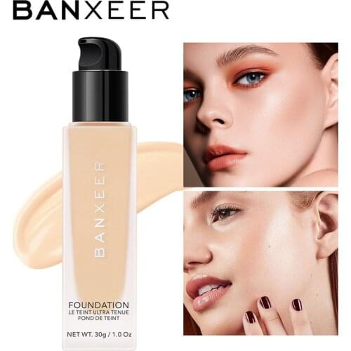 BANXEER Essence Liquid Foundation Full Coverage Face Makeup Base Waterproof Moisturizing For Women Skin