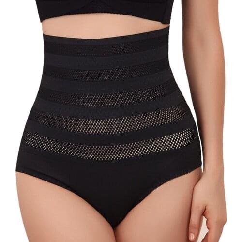 Women Thin High Waist Hip Lifting Abdomen Shaping Panties Mesh Breathable Slimming Underwear Waist Trainer Control Panties