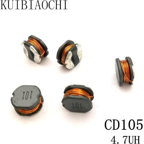 10pcs/LOT SMD Power Inductor CD105 4.7UH 4R7 10*9*5.4mm Unshielded winding inductor