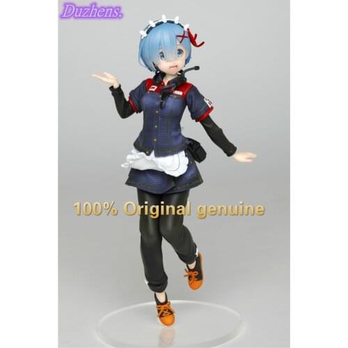 100% Original genuine Re:Zero kara Hajimeru Isekai Seikatsu REM Uniform game center PVC Action Figure Anime Figure Model Toys