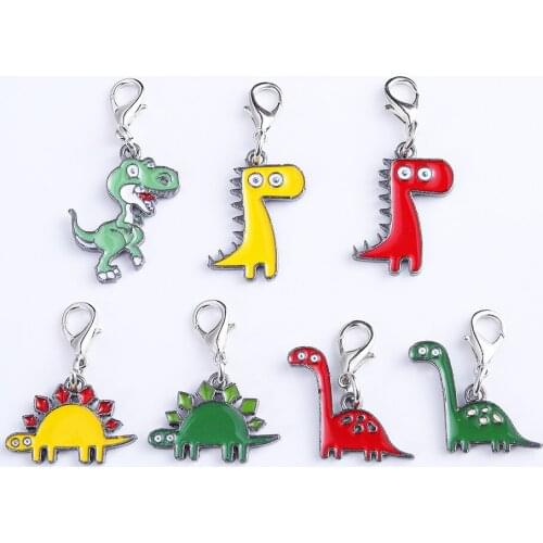 5PCS/lot Animals dinosaur Charms jewelry bag Pendants Making DIY pet Charm Cute Jewelry For Women Fashion Animal Gift