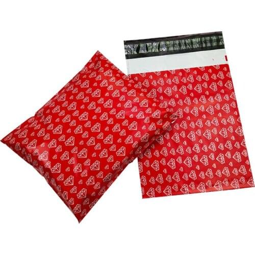 50PCS Colorful Poly Mailer Bag Printing Poly Self Seal Plastic Packing Envelope Bags Thickness Diamond Courier Bag Shipping Bags