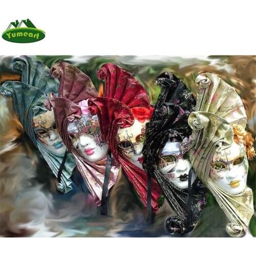 5D DIY The Sexy Mask Square Diamond Painting Crystal Rhinestone Mosaic Decoration Wall Stickers Diamond Mosaic Carnival Gifts