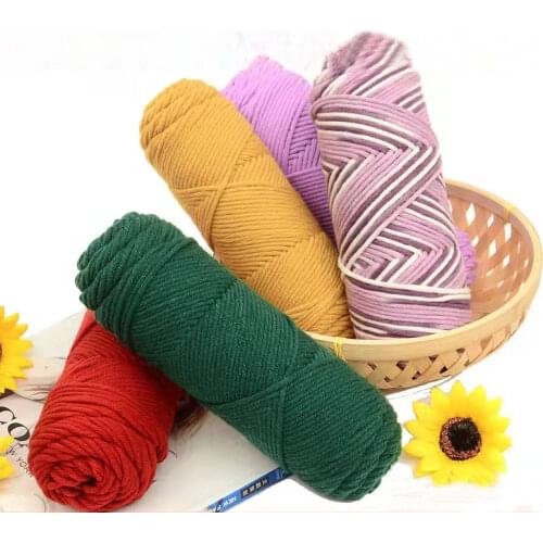 8 Strands of Lovers Cotton Mens and Womens Self Knitted Scarf Thread Milk Wool Stick Needle Wool Diy Hand Knitting