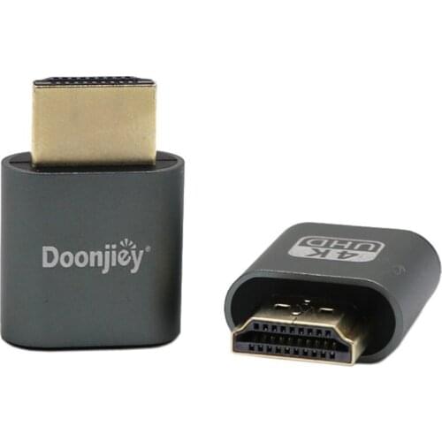 1pcs VGA Virtual Display Adapter HDMI-compatible DDC EDID Dummy Plug Display Emulator Video card Lock plate Support 1920x1080P