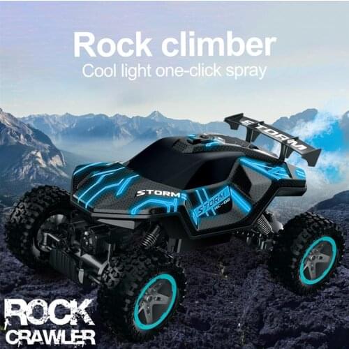 Remote Control Car 2.4GHz Spray Off-road Vehicle with Cool Light Spray Climbing Car Kids Toy Car