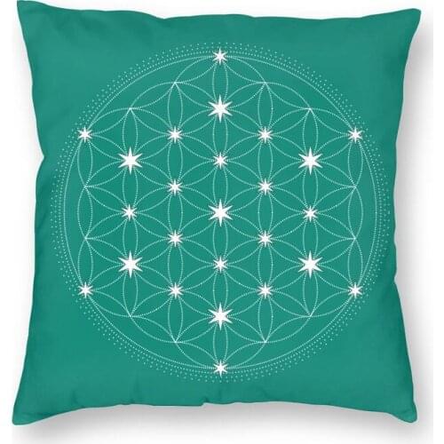 Flower Of Life Star Cushion Cover Double-sided Printing Mandala Floor Pillow Case for Sofa Fashion Pillowcase Home Decoration