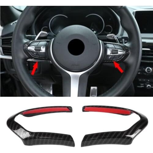 For BMW F10 F20 F13 F15 F16 X5 X6 F30 1 2 3 4 5 6 Series M sport Car Interior Steering Wheel Decoration Strip Frame Trim Sticker