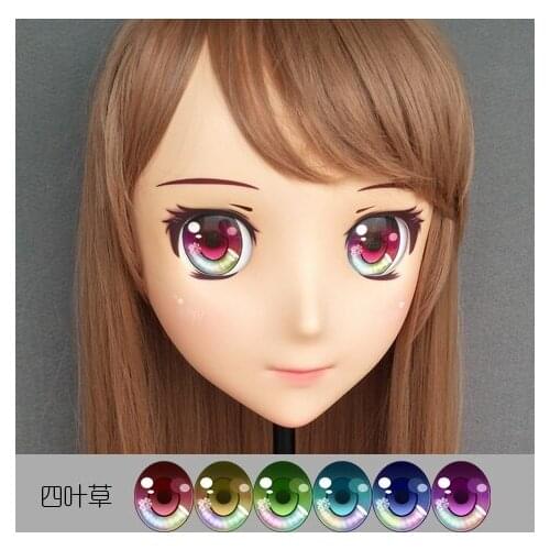 DM102) Resin Girl Japan Anime Kigurumi Cosplay Masks Comic and Animation Mask Cosplay Women Cartoon BJD Crossdressing