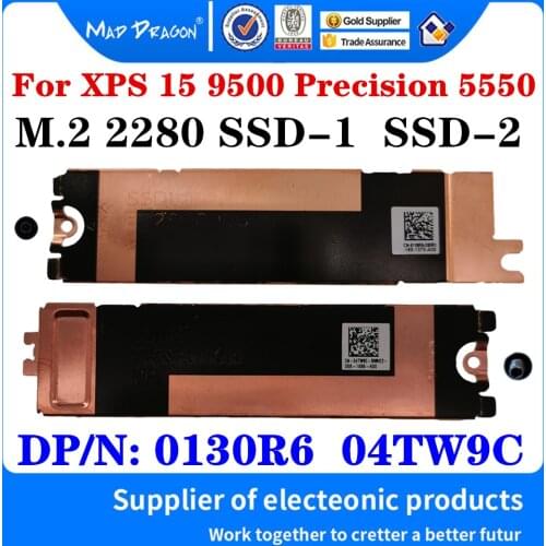 New Original Second 2280 M.2 SSD Heatsink Hard Drive Cover Bracket For Dell XPS 15 9500 Precision 5500 ET2SH000600 04TW9C 4TW9C
