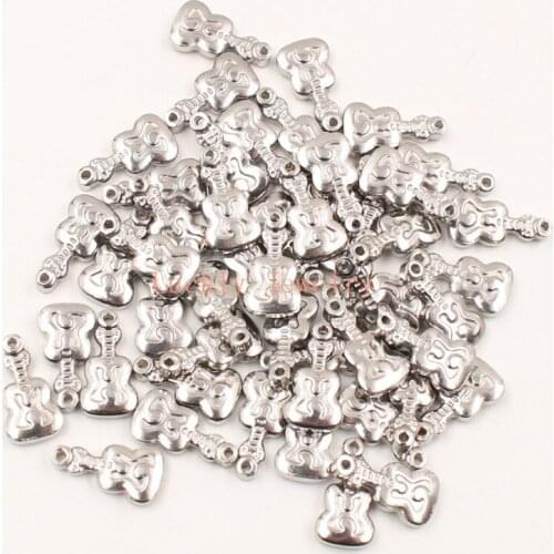 In bulk 20pcs/lot Stainless Steel Small 9*17mm Music lovers Charms Pendant Jewelry Making Finding DIY Oil pressure