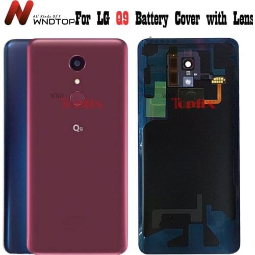 New For LG Q9 Back Cover For Lg Q9 Battery Cover Door Case Housing With Camera Lens Glass Touch ID For Lg Q9 Back Battery Cover