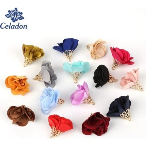 New arrival 17 Colors To Selection2.5CM Flower Tassels For DIY Earring Necklace Charms Jewelry Accessories Findings (10PCS)