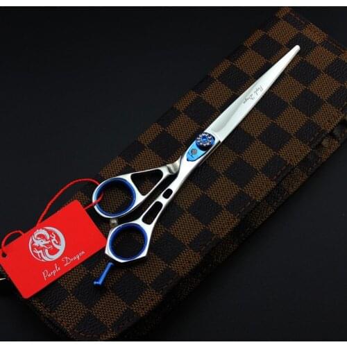 Pets Scissors 675# 7'' 19cm Brand Purple Dragon TOP GRADE Hairdressing Scissors 440C Dogs Cats Pets Cutting Shears Hair Scissors