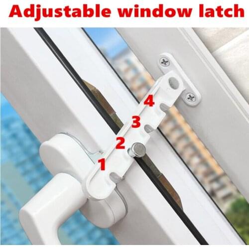 2021 Adjustable Window Limiter Latch Position Stopper Casement Wind Brace Home Security Sash Door Lock Children Safety Protector
