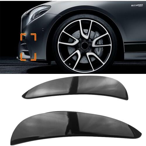 Front Flicks Bumper Spoiler Canards Splitter Car Styling For Benz W213 C238 E180 E200 E220 E250 E300 E43 E53 AMG Line 2016-2019