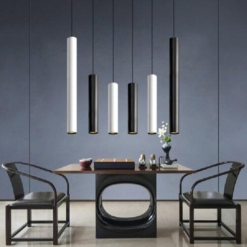Pendant Light Led Long Tube Hanging Pendant Lamp 3W 5W dimmable Indoor Lighting Fixture For Kitchen Restaurant Bar Office Coffee