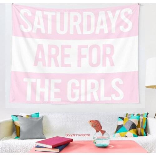 Saturdays are for the girls Pink tapestry Wall Hanging Tapestry for Home Dorm Fantasy Decor
