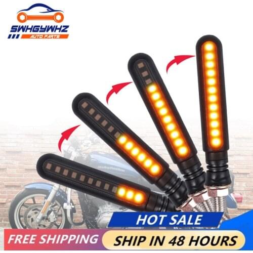24LED Flasher Motorcycle LED Turn Signals 4E Mark Stop Signal Flowing Water Lights Tail Flasher/Running Blinker DRL for Honda