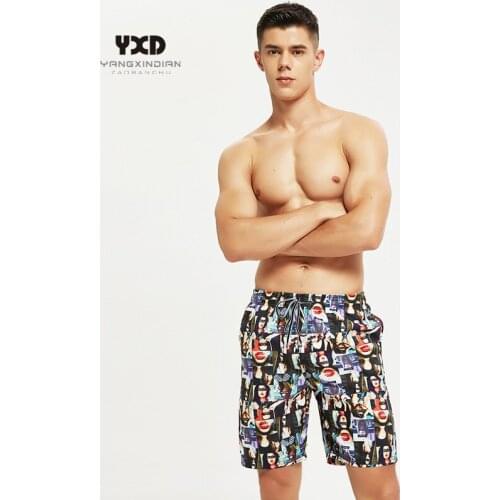 Plus size Running Shorts Men Swimsuit Man Swimwear Mens Short Pants Surf Joggers Sport Gym Beach Wear Mans Quick Dry Vintage