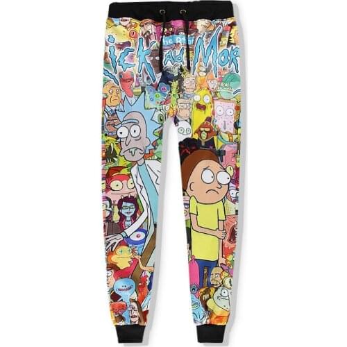 Cartoon Print Drawstring Pants Elastic Waist Hip Hop Long Pants Women Casual Joggers Sport Trousers