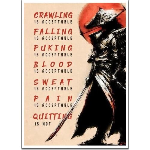 Modern Samurai Poster Canvas Wall Art Print Painting Pictures Bedroom Anime Decor No Frame