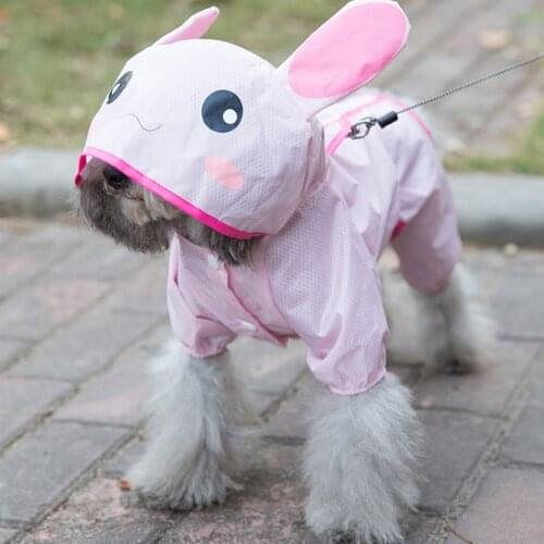 Waterproof Dog Clothes Raincoat Hooded Rain Coat Jacket Pet Dog Clothes Raincoats Costumes For Small Dogs Chihuahua Pug Clothing