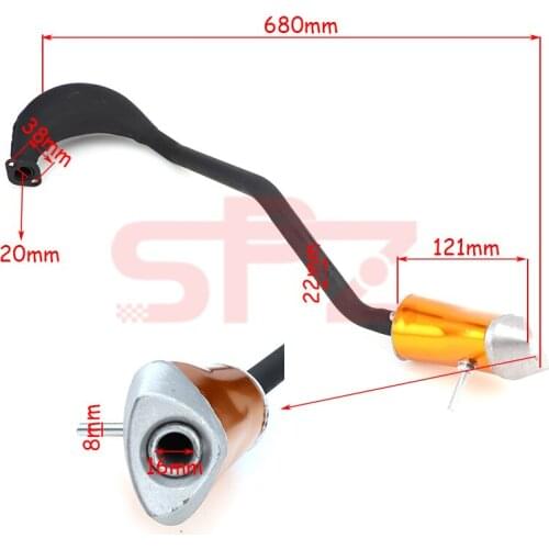 High quality Apollo cross-country motorcycle modified parts, muffler exhaust pipe parts