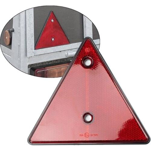 Red Rear Triangle Reflector Safety Reflectors Durable Vehicle Parts for Trailer Truck Van Back Accessories