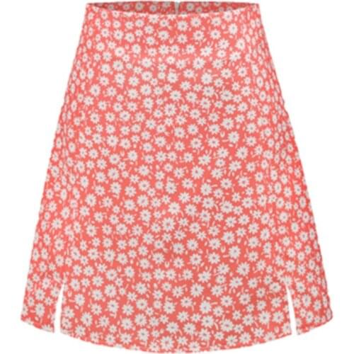 2021 Womens Clothing European and American Mini Skirts Summer New Floral Commuter Temperament Sexy High Waist A-line Skirt