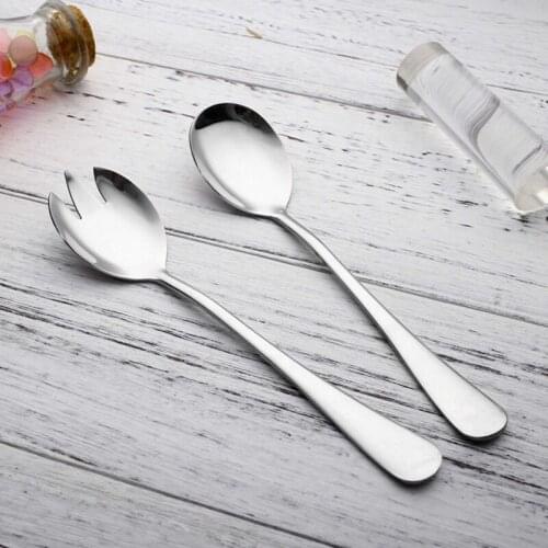 Gold Salad Spoons Stainless Steel Spoon Set 2 PCS Cutlery Gold Set Unique Gold Dessert Spoon Ettuce Cutlery