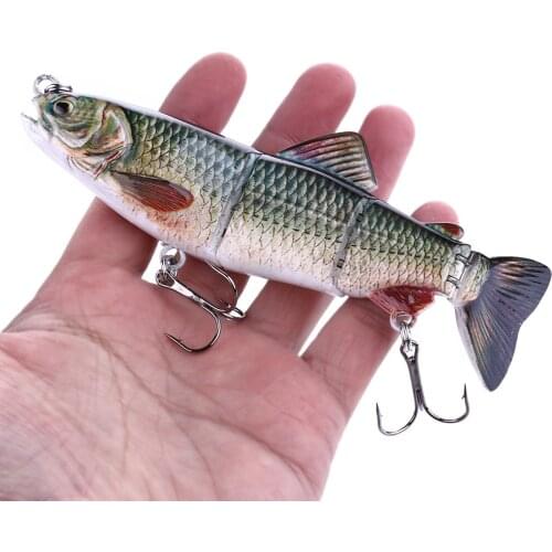 1pcs 16cm Multi-Jointed Huge Sea Fishing Lure Hooks Big Bait Swimbait Bass Pike Musky Life-like Hook 3D Eye ocean beach fishing