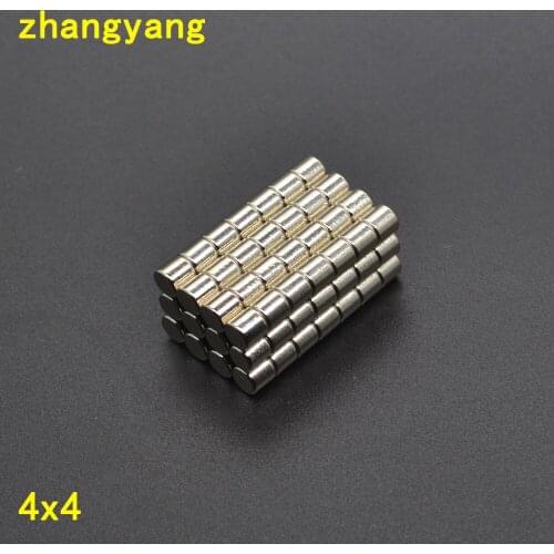 100pcs 4x4mm magnet 4x4 Super strong sticking magnets D4x4, 4*4 permanent Nickel plating magnet D4*4mm