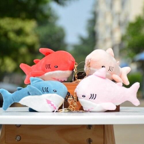 13cm Shark Plush Keychain Stuffed Soft Doll Bag Decoration Toy
