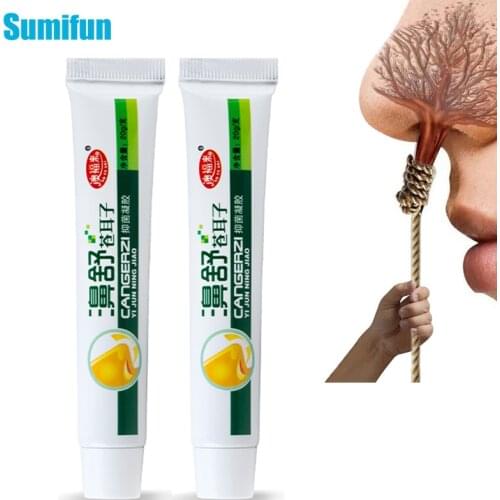 2pcs Sumifun 20g Rhinitis Cream Allergic Sinusitis Nasal Gel Ointment Itchy Nose Antibacterial Relieve Sneezing Nasal Congestion