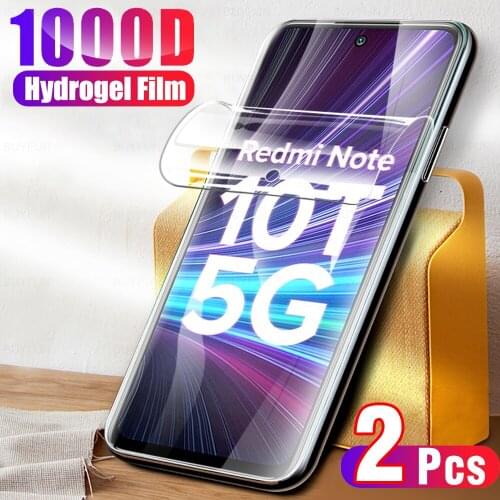 2PCS Hydrogel Soft Film For Xiaomi Redmi Note 10T 5G Protective Film Xiamoi Redmi Note 10 Pro Max 10S 10 5G Clear Film Not Glass