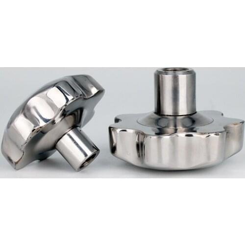 2pcs M6 M8 M10 M12 stainless steel stars handle Torx hand twist nut muff T&TX handwheel nuts muffs cap 48mm head diameter