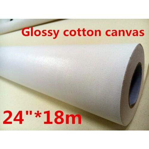 24in digital printing Pure cotton canvas with glossy coating for all printer