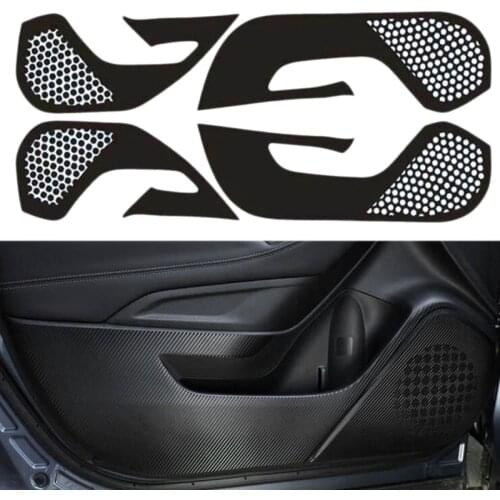 4Pcs/Set Car Door Anti-Kick Stickers Car Cover Interior Accessories New Carbon Fiber Sticker for Subaru Forester