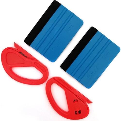 4 pcs Vinyl Cutter Tool Cutter & Edge Squeegee Car Sticker Wrap Sheet Decal Tool