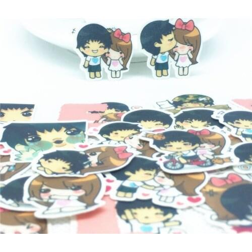 40pcs/Lot New Kawaii young couple Sticker Pack Hot Sell Packing kids toys scrapbooking Stickers School Office Supplies