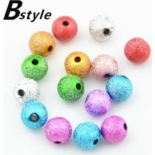 500pcs mixed color diy bracelet necklace accessories Free shipping Spacer bead stardust acrylic round matte bead jewelry fitting