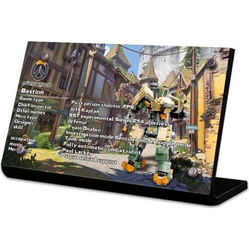 Acrylic Display Stand Brand For Bastion Building Kit 75974 Overwatch Game Robot Action Figu Toys Building Blocks