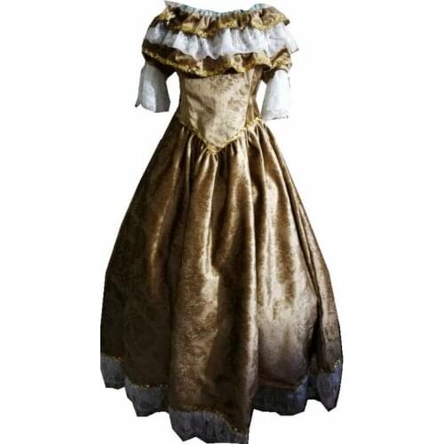 D-206 Victorian Gothic/Civil War Southern Belle loose Ball Gown Dress Halloween Vitage dresses Sz US 6-26 XS-6XL